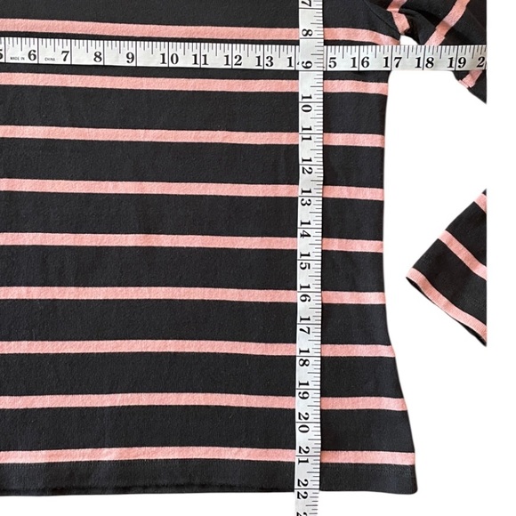 Boden Women’s Longsleeve Brown/Pink Stripe Peter Pan Collar Knit Top 8 EUC - Picture 9 of 10